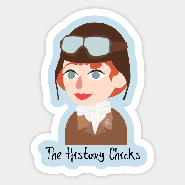 Amelia Earhart Sticker by The History Chicks Podcast